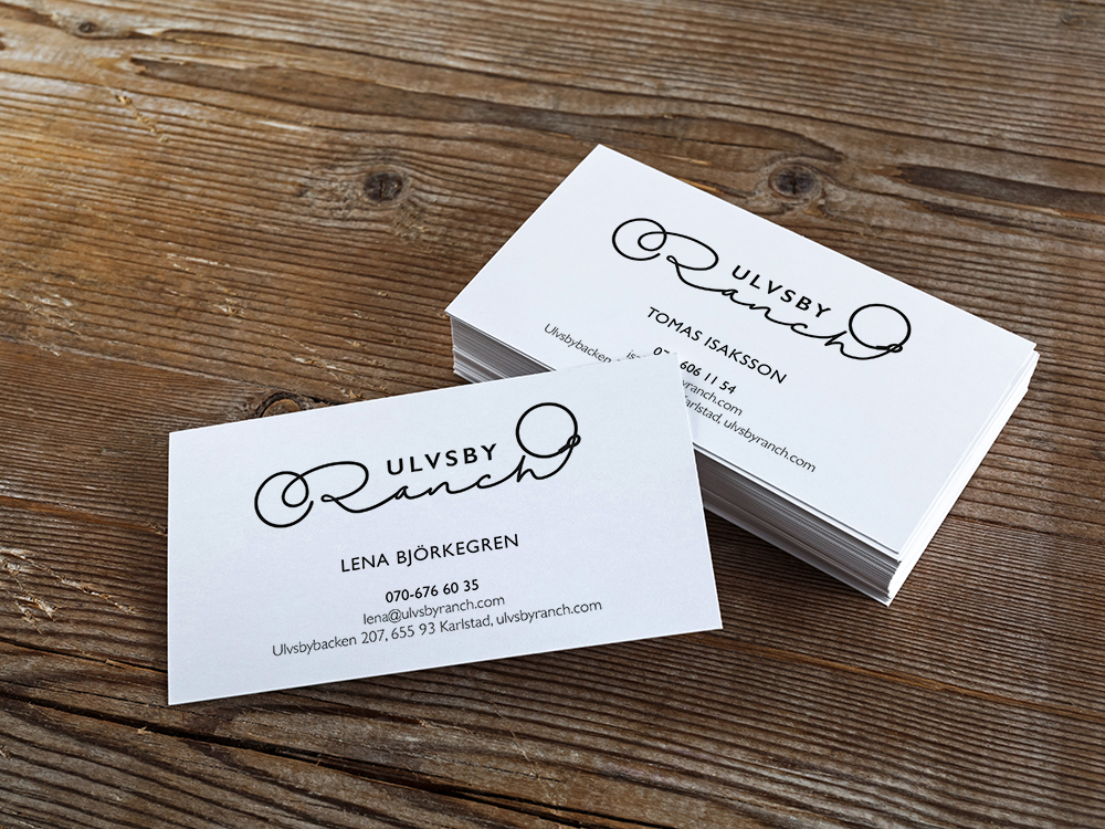 Ulvsby Ranch visitkort