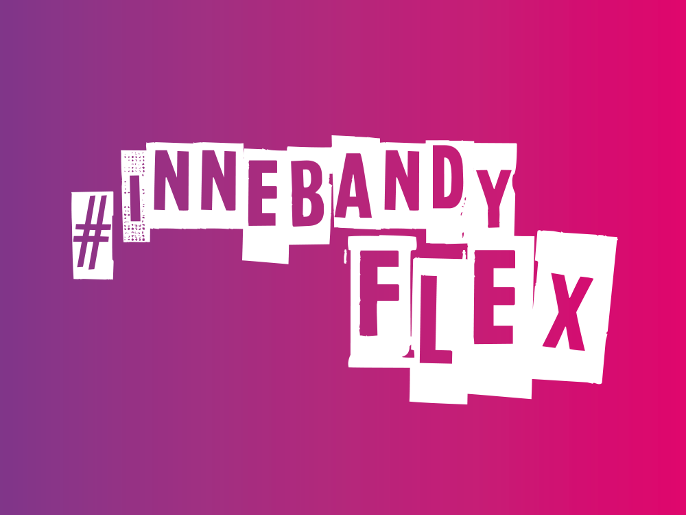 Bigtail case InnebandyFlex logo pink background
