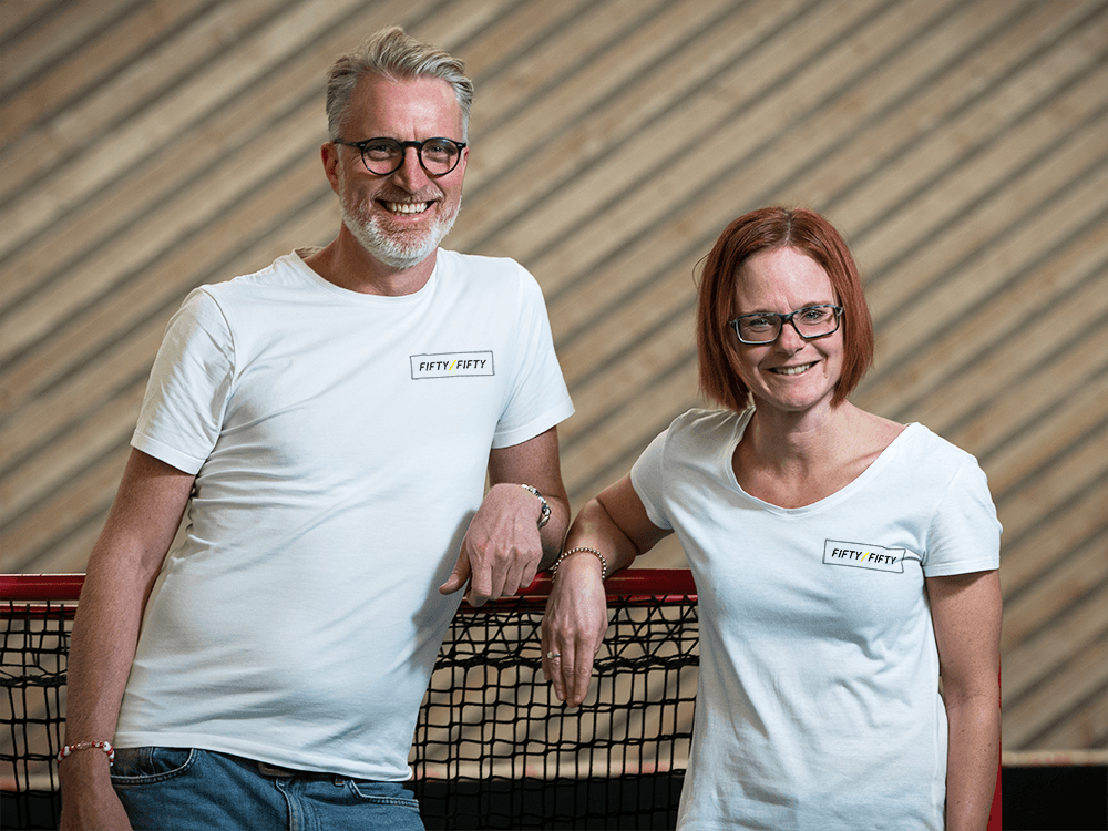 Niklas Niord Bigtail reklambyrå och Camilla Olsson Värmlands Innebandyförbund