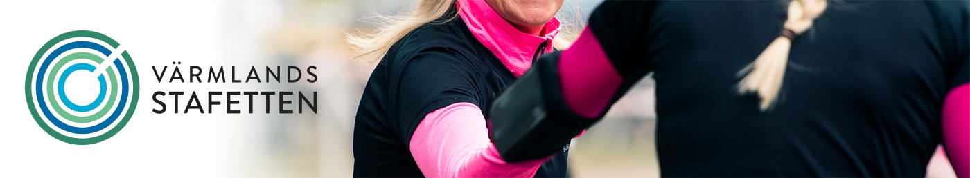Värmlandsstafetten logotyp + löpare som tävlar