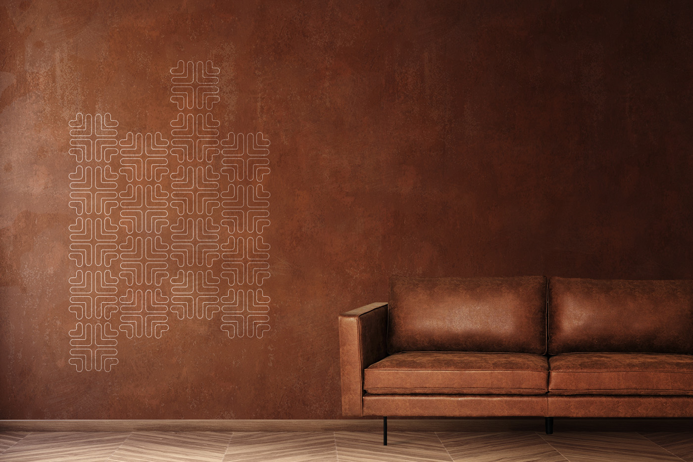 Nfg mönster på vägg