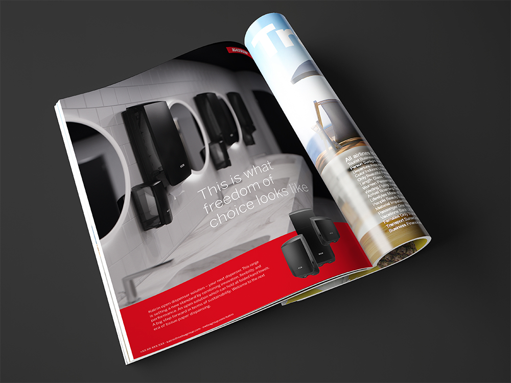 magasin uppslaget med en annons för Katrin - Freedom of choice